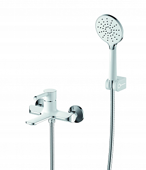 "ARGOTECH" 4005P ELAT Смеситель для ванны, корпус хром/белый