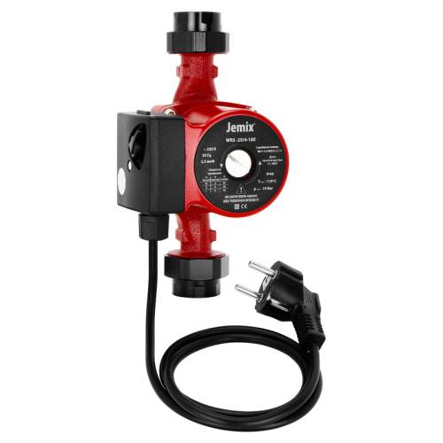 Насос циркуляционный JEMIX ЦН-25/6-180 (3 скорости,100/70/44 Вт., производ. 60/45/26 л/мин.)