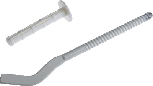 Кронштейн для радиатора с дюбелем д.9*190 белый сплющ. BIMETTA 10010