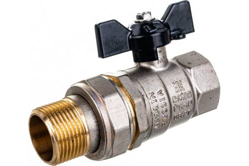 Кран американка 3/4" г-ш  бант черн. LD Pride 47.20.В-ГШ.Б Ду 20 Ру 40
