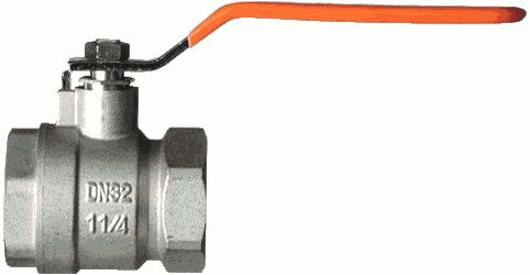 Кран шар. 1 1/4" г-г  рычаг, лат. ник.  Terma-R 30514