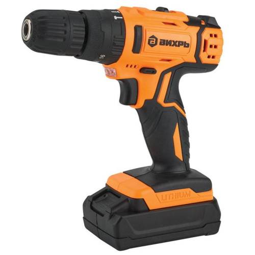 Дрель-шуруповерт аккумуляторная ударная ДА-24Л-2кУ Вихрь (ЖЦ)