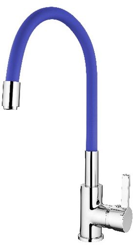LEDEME L4898-6 Смеситель для кухни, гибкий излив, синий 