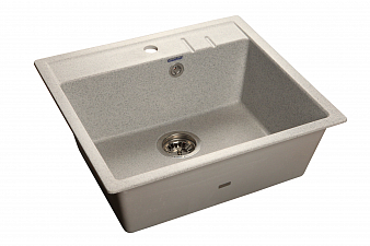 "GRANFEST" Мойка QUADRO, мрамор, 560 мм х 510 мм, врезная, серый, большой выпуск