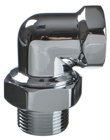 Соединение угловое 1/2" г - ш. с накидной гайкой для П/суш (пара), латунь хром TRm 01525