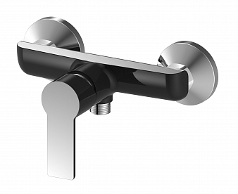 "ARGOTECH" 3506P OLIMP black Смеситель для душа, хром/чёрный