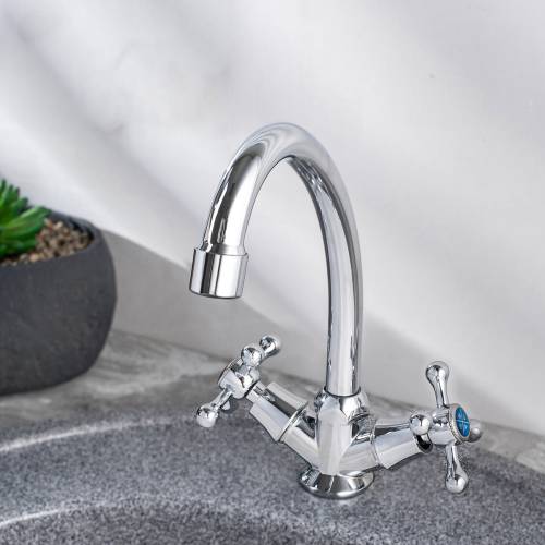 Смеситель для кухни РМС SL71-271F двуручковый Хром