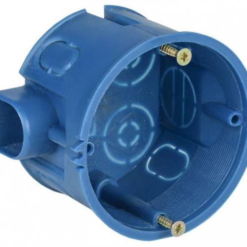 Коробка установочная С3 d68x45 для твердых стен (с саморезами и стык. узлами) IEK UKT10-068-045-000-