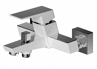 "ARGOTECH" 3505P GRANO white Смеситель для ванны, хром/белый