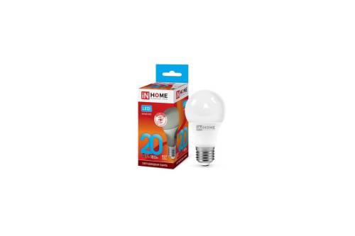 Лампа светод. LED-A60-VC 20Вт 4000К нейтр. бел. E27 1800лм 230В IN HOME 4690612020303
