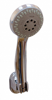 Лейка душевая NEW, 5 позиций, пластик, хром,1/2",