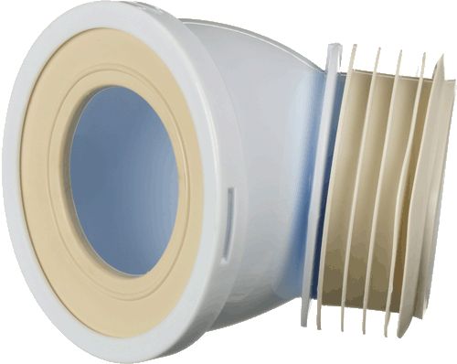 Фановая труба W4228 110 мм, 45 град., короткая с манжетой