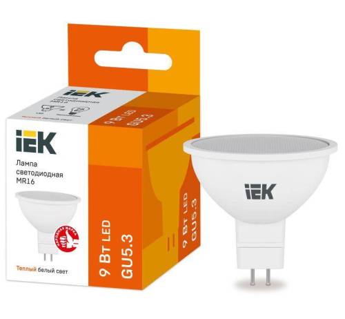 Лампа светод. MR16 софит 9Вт 230В 3000К GU5.3 IEK LLE-MR16-9-230-30-GU5