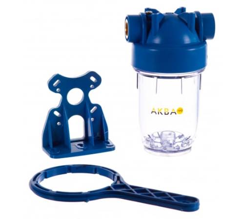 АКВАПРО Фильтр магистральный , латунная резьба, пластик, для хол. воды, 1/2" 5"