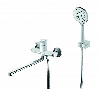 ARGO 40L35P ELAT Смеситель для ванны и умывальника, хром/белый, однорычажный d-40