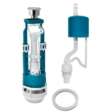 ИНКОЭР Арматура для унитаза АК-22x В 1/2" нижняя подвод. кнопка хром