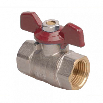 -- Кран шар. 1" г-г  бант, лат. ник. BEST, CK, UTEC, Everlast