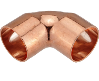 Медь.  Угол пайка 2-х раст. 42 мм 90 гр. Hailiang 