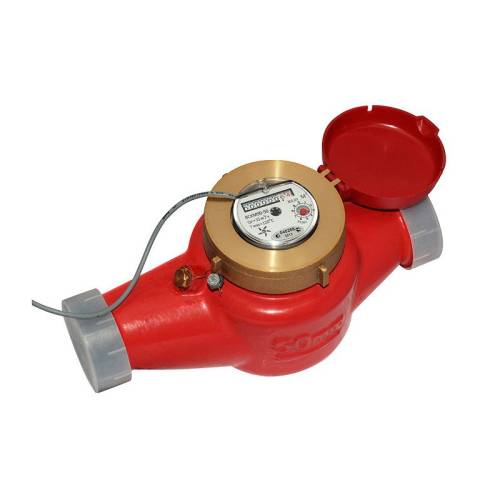 Счётчик воды до 120гр. ВСКМ-25 муфт.260мм Декаст (ЖЦ)