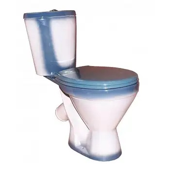 Унитаз-компакт Элегант (косой выпуск, антивсплеск, нижний подв., зеленый декор (Киров) ROSA (ЖЦ)