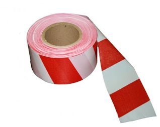 Лента сигнальная для ограждений 50мм*200м, 50 мкм