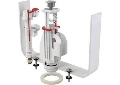 Арматура д/унит. (Чехия), 1/2" ниж., 2-ная.кнопка, клапан пластик SA08AS 1/2