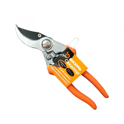 Секатор 200мм., возвратная пружина, тефлоновое покрытие, эргономичные обрезиненные рукоятки Вихрь