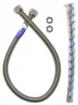 Подводка сильфонная для воды 1/2" 0.5 м, г-г, нерж. сталь, "PODVODKA"