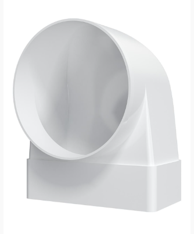 Переходник СККП D100 90° 55х110 пластик ERA