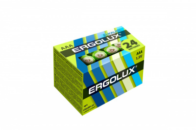 Элемент питания Ergolux 14213 алкалиновый AAA/LR03 1.5В Alkaline BP-24 (цена за 1 шт./уп.24 шт)