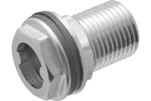 Штуцер (врезка) в бак (емкость) с прокладкой 1/2" (латунь) MPF, MP-У