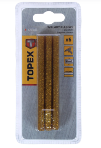 Стержни клеевые 8x100 мм золотые 6 шт.