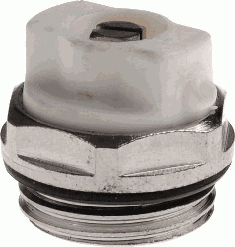 Кран Маевского 3/4", ник. лат. белый