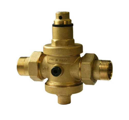 -- Редуктор давления поршневой, 3/4, г-г с ам., 0,5-5bar, с вых под манометр