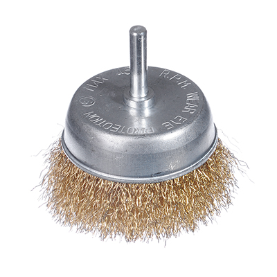 FALCO Щетка металл. со шпилькой для дрели 75мм (чашка) Ермак