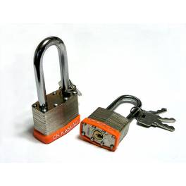 Замок навесной металлический корпус, 50 мм, длинная дужка