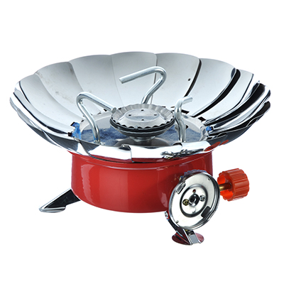 Плитка газовая к баллону с цанговым захватом, портативная с лепестками малая