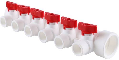 Коллектор 40 мм вн. х 6 вых. 20 мм, ПП (ЖЦ)