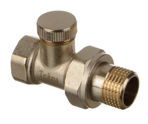 Клапан прямой 1/2" запорный для радиатора TeRma (33957)