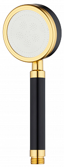 Лейка душевая GOLD, алюм, чёрный/золото,  блистер