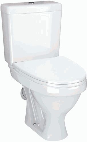 Унитаз-компакт Форвард (бел нижн. подв. воронк, косой выпуск в комплекте Santeri (ЖЦ)