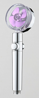 Лейка душевая TURBO, фиолетовый, с фильтром, блистер "ARGO"