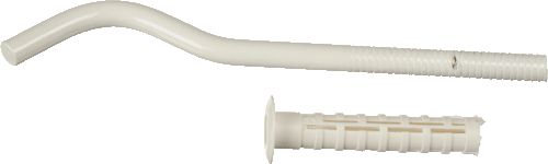 Кронштейн для радиатора с дюбелем 9Х200 белый БПЛ013