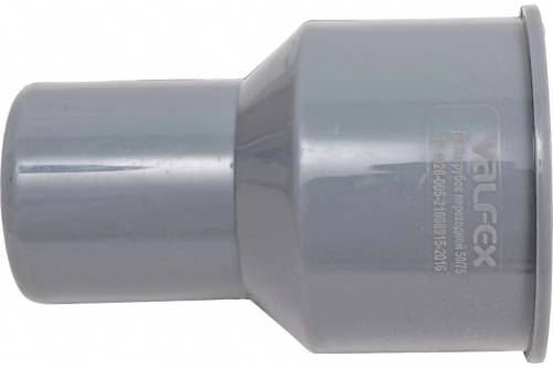 ПЕРЕХОД 50*75 мм с чугуна на пластик , ПВХ VALFEX