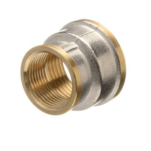 Муфта перех.  3/4" x 1", латунь, никель с фаской "U-TEC"