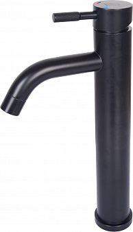 ARGO 3514 SOLID black Смеситель для умывальника под чашу, d-35 нержавеющая сталь