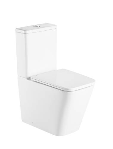 Унитаз-компакт безободковый D&K Berlin DT1437016, антивсплеск, сиденье микролифт, белый (ЖЦ)