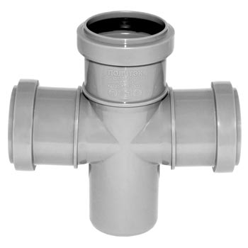 Крестовина, 50 - 50 - 50 мм - 87 град., ПВХ