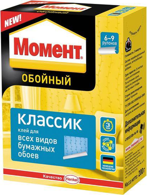Момент Классик обойный клей для всех видов бумажных обоев (500 г)