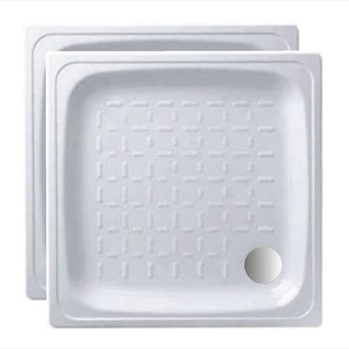 Душевой поддон 80х80х15 см ВИЗ Antika стальной эмалир APS-80101 белый